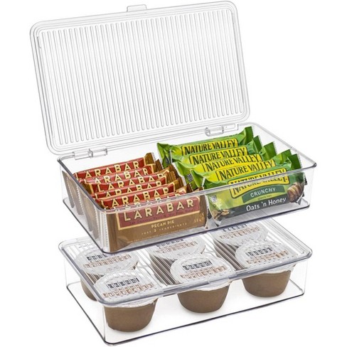 Sorbus Clear Refrigerator Organizer and Storage Bins - Fridge, Freezer &  Pantry Organizer - Stackable Plastic Storage Container Set (6 Pack)