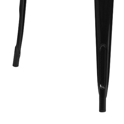 Emma Black Metal Square Indoor-Outdoor Dining Table