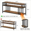 Homhougo 65" TV Stand for TV up to 75 Inches, Entertainment Center with Open Storage Shelves, TV Media Console Table, Brown - 3 of 4