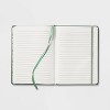 240 Sheet College Ruled Journal 7.75"x5.5" Green Linen - Threshold™: Dark Green Hard Cover, Acid-Free, Rounded Corners - 3 of 3
