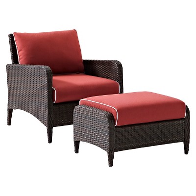 Porch chairs with online ottoman