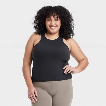 Women's Seamless Cropped Tank Top - All In Motion™ Black Xxl : Target