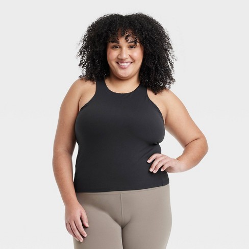 Women's Seamless Cropped Tank Top - All In Motion™ Black XL