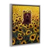 Stupell Industries Happy Bear Sunflower Field Floating Frame Canvas Art - 2 of 4