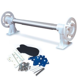 Swimline HydroTools 52000 Above Ground Pool Solar Blanket Reels System with Heavy Duty Straps and Hardware for Pool Cover and Maintenance System - 1 of 4