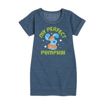 - Blue's Clues & You! - Mommy's Perfect Pumpkin Graphic Short Sleeve Fleece Dress