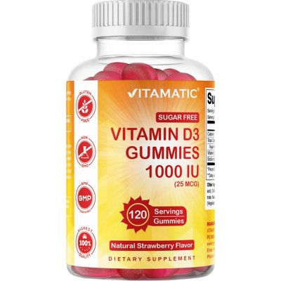 Sugar Free Vitamin D3 1000 IU - 120 Gummies