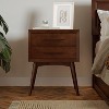 AFI Furnishings Pasadena Solid Wood 2 Drawer Nightstand in Walnut - 3 of 4