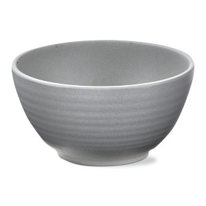 TAG 22 oz. 6 in. Light Gray Brooklyn Melamine Plastic Dinnerware Bowl Dishwasher Safe Indoor Outdoor Round Grey Set 4 - 1 of 2