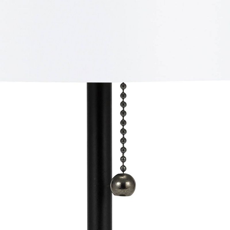 19&#34; Metal Stick Table Lamp with Pull Chain Black - Cresswell Lighting, 3 of 10