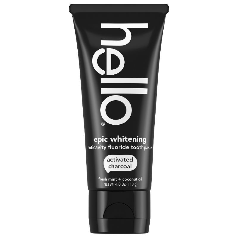 hello Activated Charcoal Whitening Fluoride Toothpaste , sls Free and Vegan , 4oz, 5 of 18