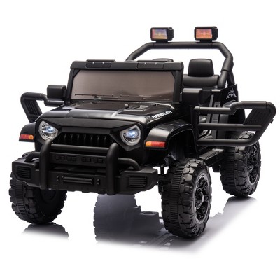 Racxily Dual Drive Kids Ride On Electric Car for 2-4 Years with, Bluetooth, Four-Wheel Suspensionwith LED Headlights, USB Music & Remote Control