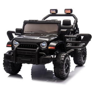 Racxily Dual Drive Kids Ride On Electric Car for 2-4 Years with, Bluetooth, Four-Wheel Suspensionwith LED Headlights, USB Music & Remote Control - 1 of 4
