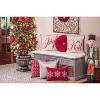 Jeweled Noel Square Throw Pillow - Pillow Perfect: Beaded, Indoor, Festive, Canvas, Zippered - 3 of 4