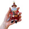 Santa Pirate Glass Christmas Ornament, Sea Sailer Bandit Unique Tree Decor| OrnamentallyYou - 4 of 4