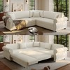GDFStudio Keene 6-Seater L-Shaped Chenille Sectional Sofa Bed with Pull-Out Sleeper - 4 of 4