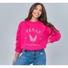 Simply Sage Market Women's Graphic Sweatshirt Embroidered Texas Bluebonnet Flower - 2 of 4