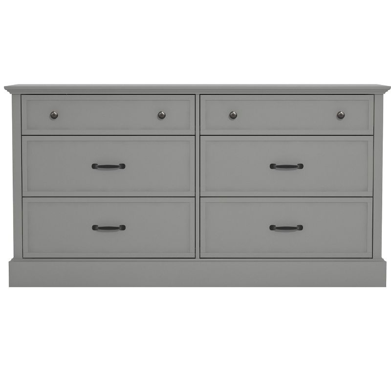 Galano Xylon 6-Drawer Dresser (30.8 in. x 58.7 in. x 15.7 in.) in White, Black, Gray, 3 of 16