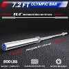 ODK Olympic Barbell, Barbell Bar with 2 Inch Sleeve, Barbell Weight Bar for Home Gym, Strength Training Bar for Bench Press, Universal Fit, Silver - 4 of 4
