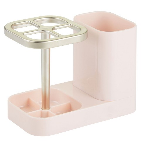 Unique Bargains Toothbrush Holder Stand With Cover With 3 Slots Abs For  Bathroom For Toothpaste White 8.86''x2.87'' 1pc : Target