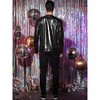 INSPIRE CHIC Men's Round Neck Long Sleeves Shining Disco Metallic T-Shirt - 4 of 4