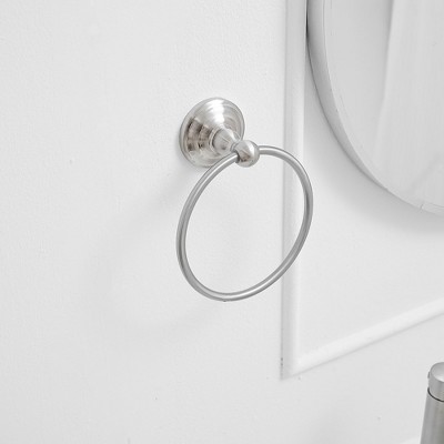 Brushed Nickel Wall Mounted Circular Towel Ring