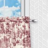 Ellis Curtain Victoria Park Toile Room Darkening Window Rod Pocket Pair Set With 2 Tiers - 2-Piece - 68x24" - 2 of 4