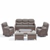 Belord 6 Pieces Outdoor Patio Furniture Set, 6-Inch Extra Thick Cushions High Back Patio Furniture Set with Swivel Chairs, Outdoor Conversation Set - 4 of 4