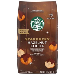 Starbucks Hazelnut Cocoa Flavored Light Roast Ground Coffee - 11oz - 1 of 4
