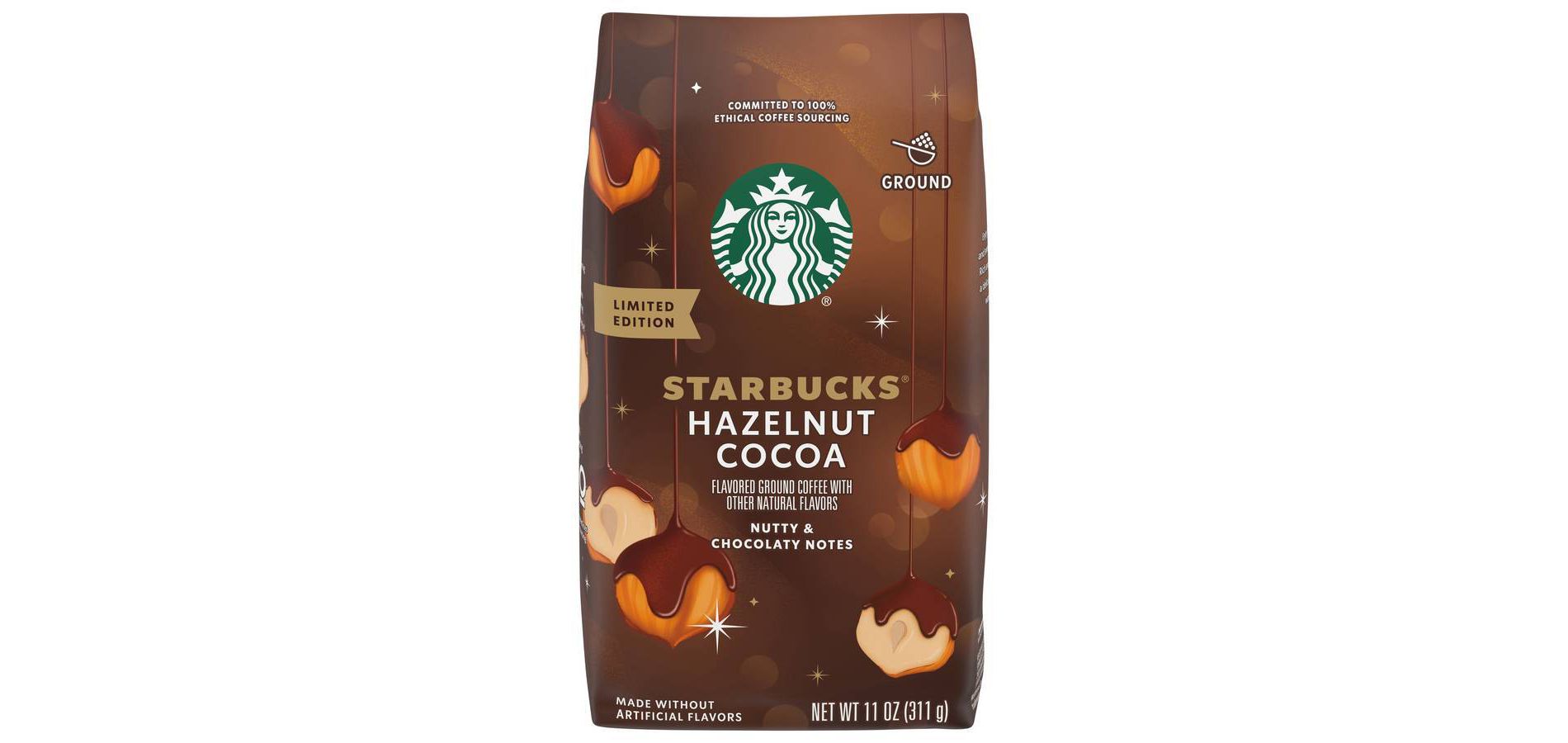 Starbucks Hazelnut Cocoa Flavored Light Roast Ground Coffee - 11oz
