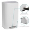 Trash Can for Kitchen, Stainless Steel Garbage Can, Rectangular Garbage Bin, Soft-Close Lid, Foot Pedal and Removable Inner Bucket - 2 of 4