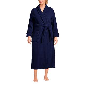 Lands' End Women's Cotton Terry Long Spa Bath Robe