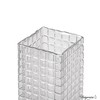 Uniquewise Set of 2 Square Frosted Clear Glass Table Vase - A Timeless Centerpiece for Dining Tables, Living Rooms, Bedrooms, Hotel Reception Areas - 4 of 4