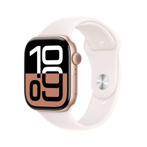 Apple Watch Series 10 Gps 46mm Rose Gold Aluminum Case With Light Blush Sport Band M l Target