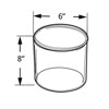 Azar Displays Clear Acrylic Cylinder, Plastic Round Container and Riser, 6"W x 8"H, GIFTSHOP - 3 of 4