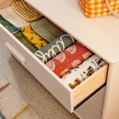 Washed Natural Double Dresser with Smooth-Glide Drawers