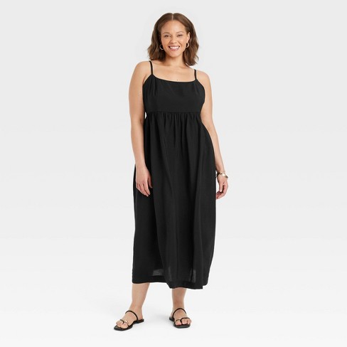 Women s Best Ever Midi Dress A New Day Black 4x Target