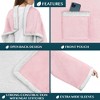 PAVILIA Wearable Blanket with Sleeves for Women Men Adults, Warm Soft Plush Snuggle Pocket Sleeved TV Throw - 3 of 4