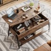 Bestier 42" Lift Top Coffee Table, Wooden Rising Tabletop Oval Center Table for Living Room - 4 of 4
