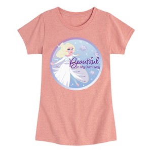 Girls' - Frozen - Elsa Beautiful In My Own Way Fitted Short Sleeve Graphic T-Shirt - 1 of 4