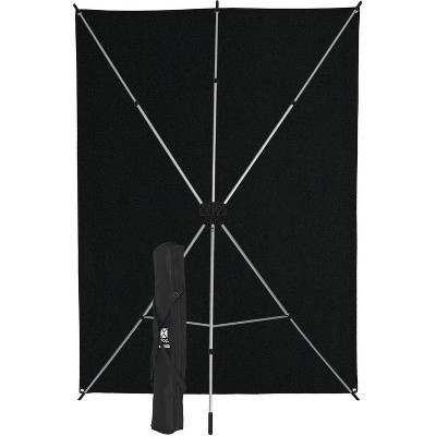Westcott X-Drop Wrinkle-Resistant Backdrop Kit Rich Black 5 x 7ft