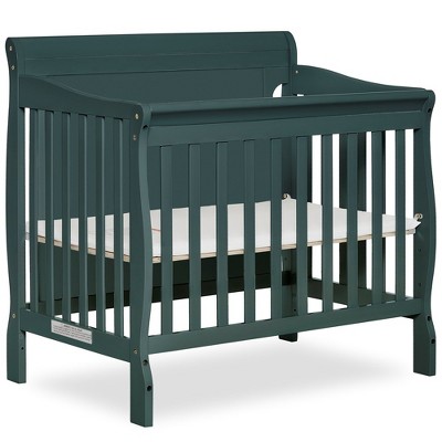Image of Dream On Me Alice 3-in-1 Full Panel Convertible Mini Crib, Olive