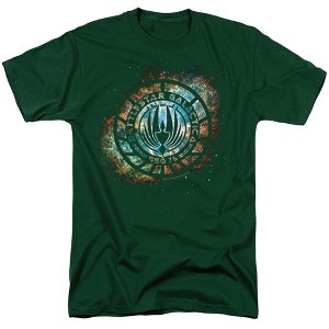 Men's Battlestar Galactica (New) Emblem Knock Out T-Shirt - 1 of 4