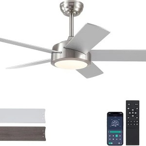 46 Inches Downrod ceiling Fan with Light,Reversible Wind,Timer Setting - 1 of 1
