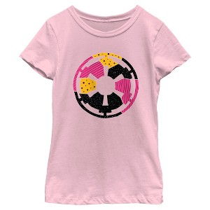 Girl's Star Wars Retro Galactic Empire Logo T-Shirt - 1 of 4