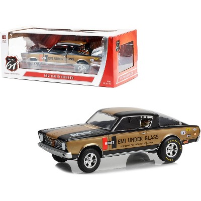 1966 Plymouth Barracuda Black & Gold Hurst HEMI Under Glass: A Rolling Research Laboratory 1/18 Diecast Model Car by Highway 61