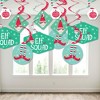 Big Dot of Happiness Elf Squad - Kids Elf Christmas and Birthday Party Hanging Decor - Party Decoration Swirls - Set of 40 - 3 of 4