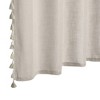 Linen Blend Fabric Shower Curtain with Vintage Chic Tassels - 4 of 4
