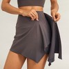 Anna-Kaci Active Women's Asymmetrical Hem Active Skort with Built-In Shorts and Snap-Front Overlay for Supportive Movement - 3 of 4