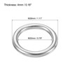 Unique Bargains Stainless Steel Seamless Welded DIY O-Ring Buckles 20 Pcs Silver - 2 of 4